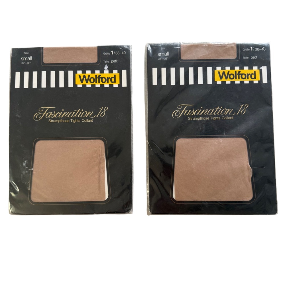 Wolford Fascination 18 Tights Set of 2 | S Oyster Beige Skinlon Made in Austria